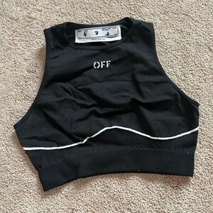 Off-White seamless sports top / bra size small black